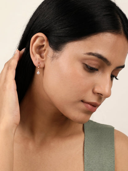 Rose Gold Flori Hoop Ear Piercings