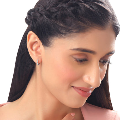 Silver Nyxie Hoop Ear Piercings