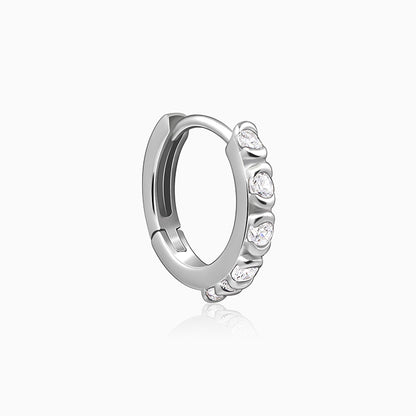 Silver Nyxie Hoop Ear Piercings