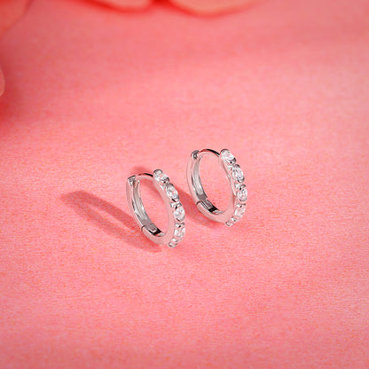 Silver Nyxie Hoop Ear Piercings