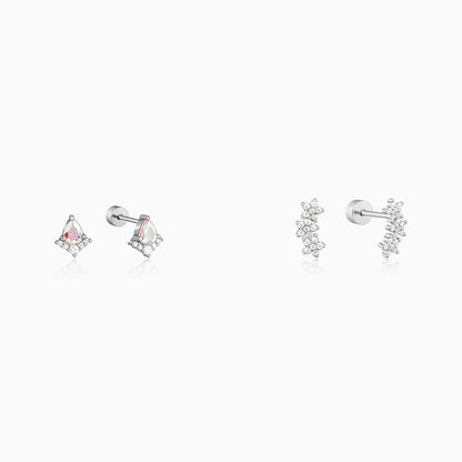 Silver Vaila Ear Piercing Set