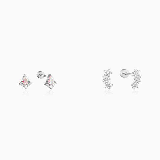 Silver Vaila Ear Piercing Set