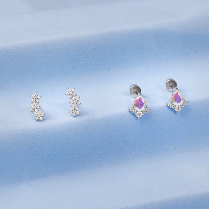 Silver Vaila Ear Piercing Set