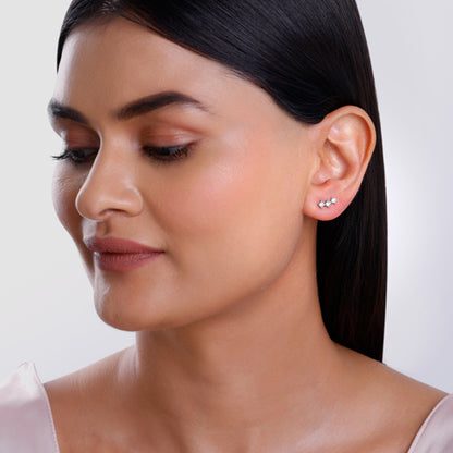 Silver Thria Ear Piercings