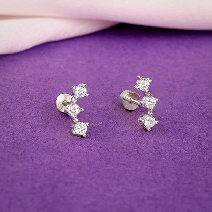 Silver Thria Ear Piercings