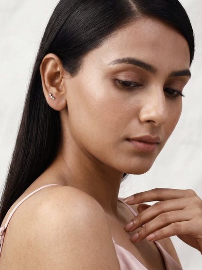 Silver Thria Ear Piercings