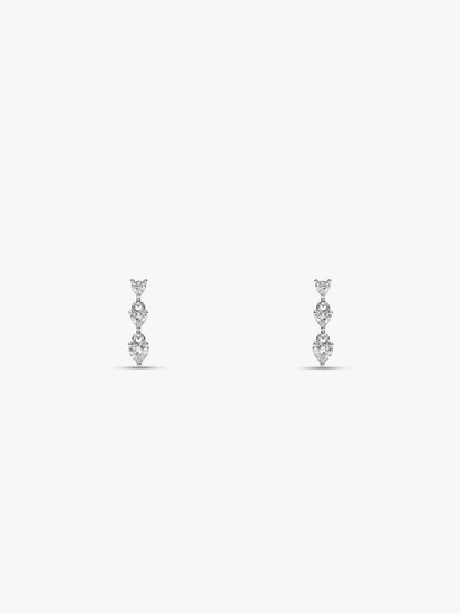 Silver Heart Drop Ear Piercings