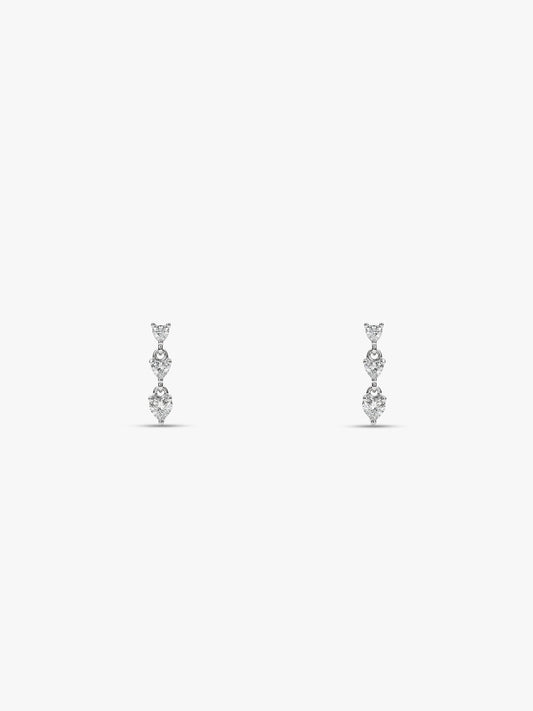 Silver Heart Drop Ear Piercings