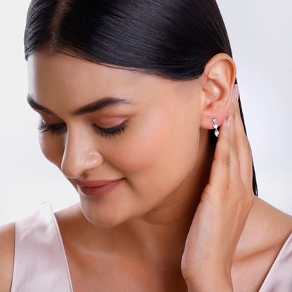 Silver Heart Drop Ear Piercings