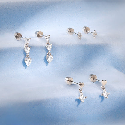 Silver Runa Ear Piercings Set