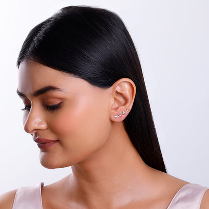 Silver Zaira Ear Piercings Set
