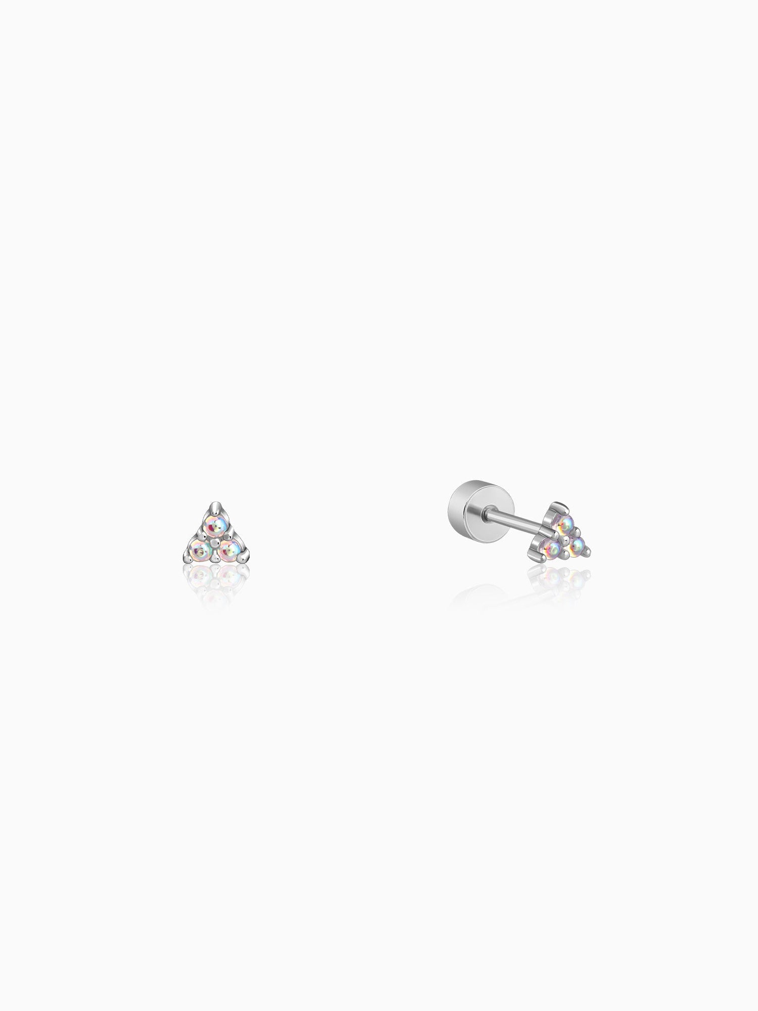 Silver Amyra Ear Piercings