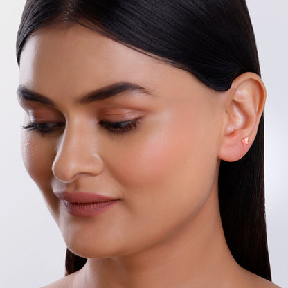 Rose Gold Fly Ear Piercings