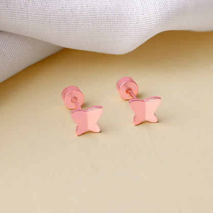 Rose Gold Fly Ear Piercings