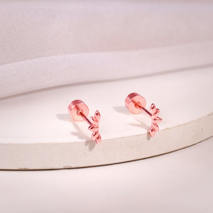 Rose Gold Bloom Ear Piercings