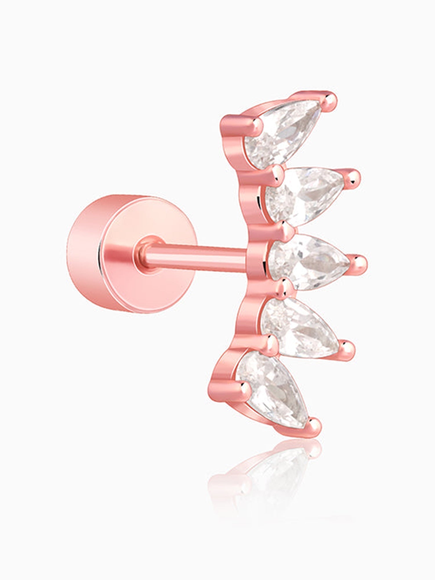 Rose Gold Zenith Ear Piercings