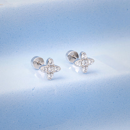 Silver Bluma Ear Piercings