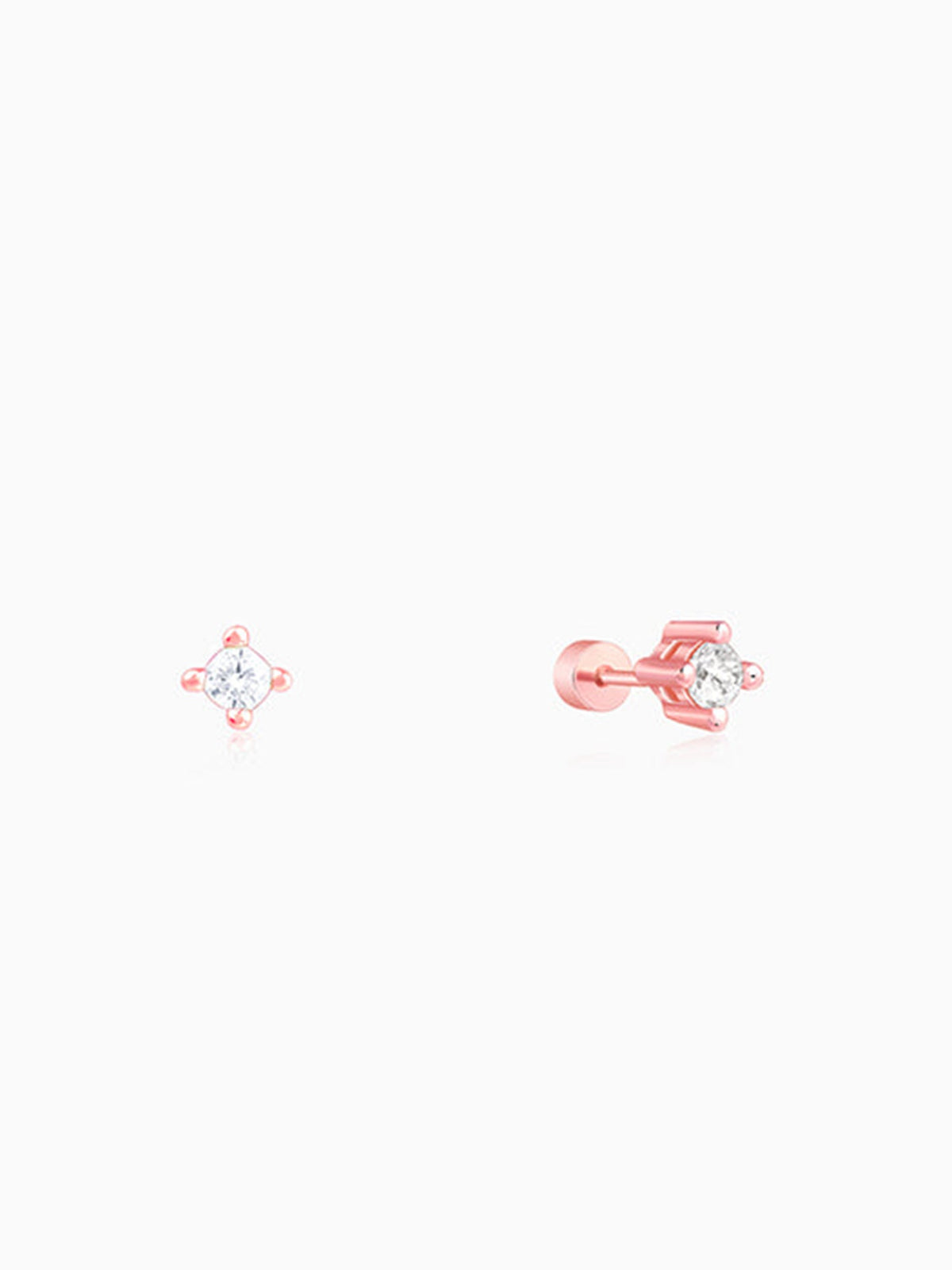 Rose Gold Flick Ear Piercings