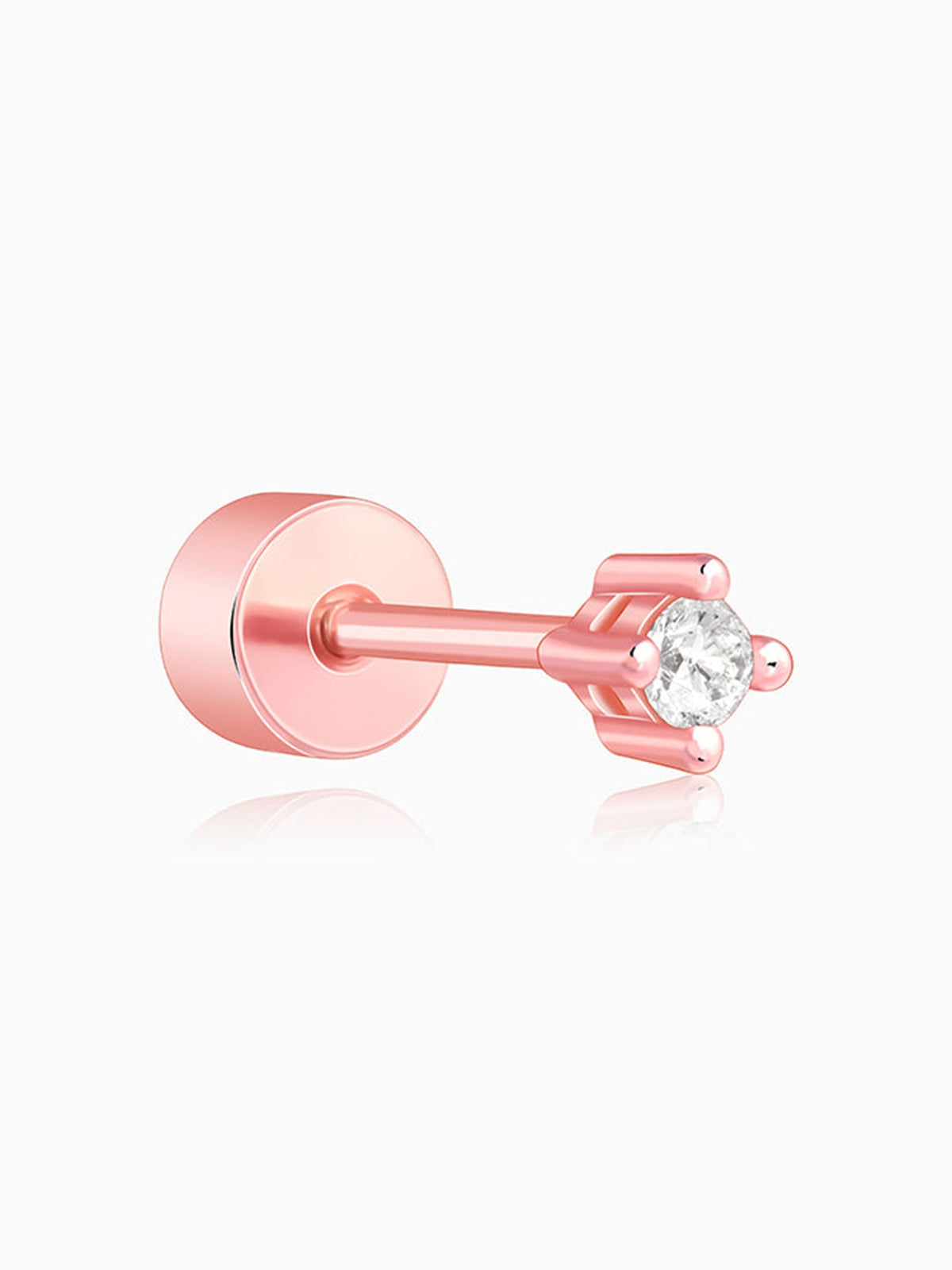 Rose Gold Flick Ear Piercings