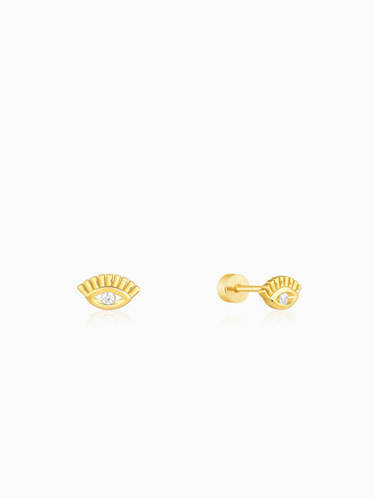 Golden Eyeconic Ear Piercings