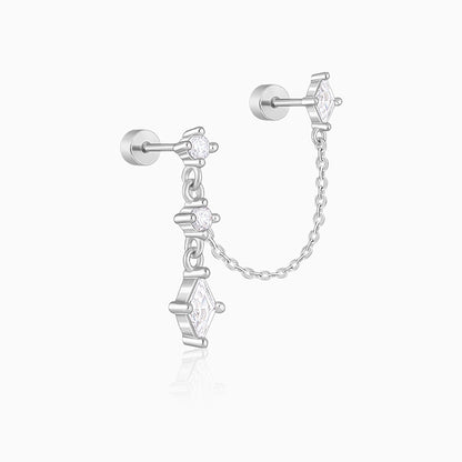 Silver Cascade Dangle Earrings