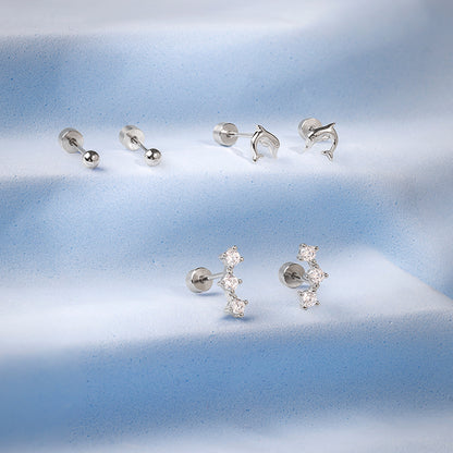 Silver Elidi Ear Piercing Set