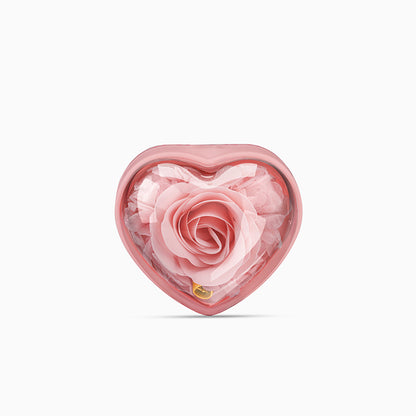 Love at First Open Pink Rose Jewellery Box