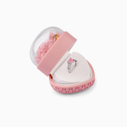 Love at First Open Pink Rose Jewellery Box