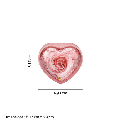 Love at First Open Pink Rose Jewellery Box