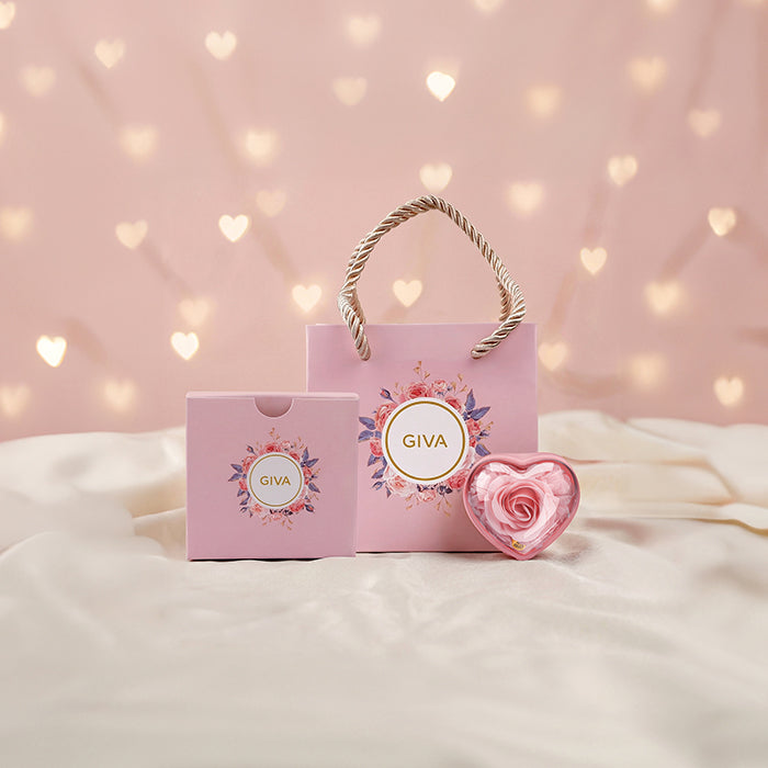 Love at First Open Pink Rose Jewellery Box