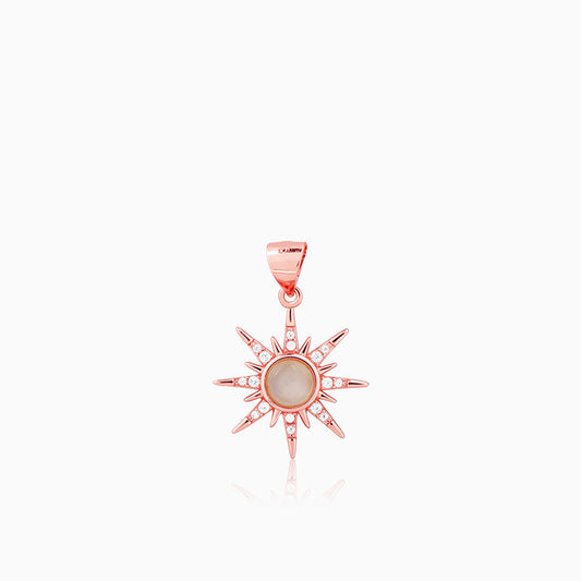 Rose Gold Solar Flare Pendant (Without Chain)
