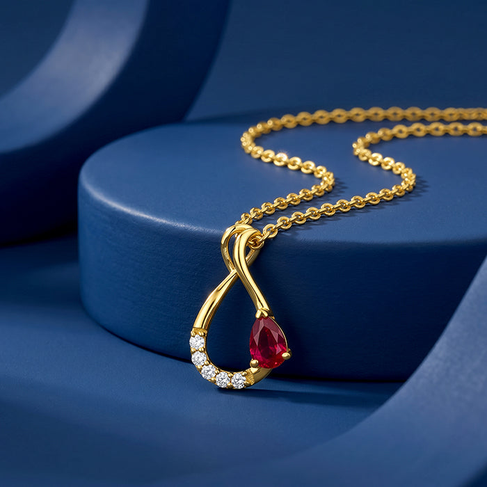 Golden Pretty Twist Pendant (Without Chain)