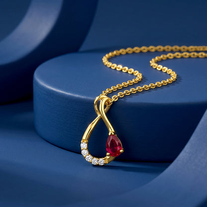 Golden Pretty Twist Pendant (Without Chain)