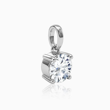 Silver Solitaire Shine Pendant (Without Chain)