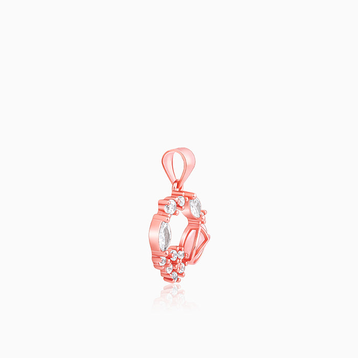Rose Gold Drop Wreath Pendant (Without Chain)