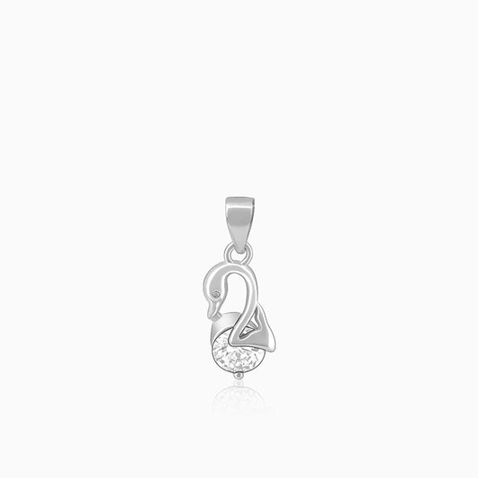 Silver Mini Swan Pendant (Without Chain)