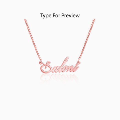 Rose Gold Personalised Eternal Necklace – GIVA