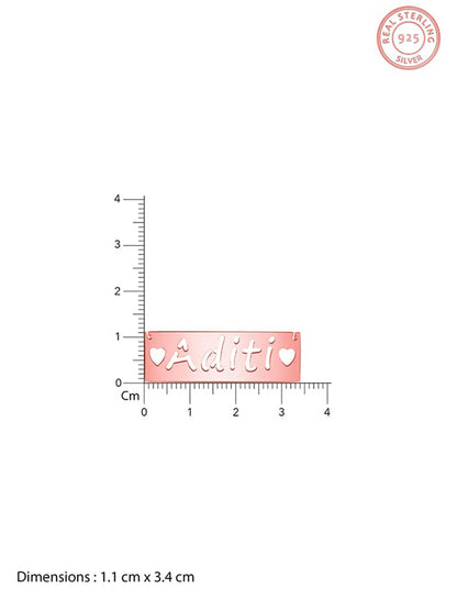 Rose Gold Personalised Name Engraved with Love Necklace