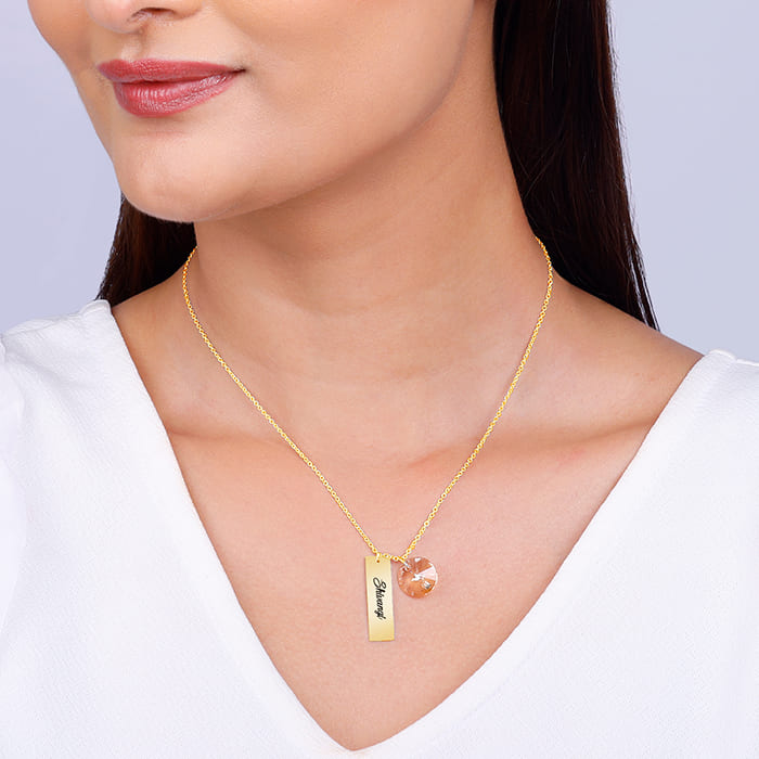 14Kt Yellow Gold Personalized Initials Necklace – Lexi Handcrafted Jewelry