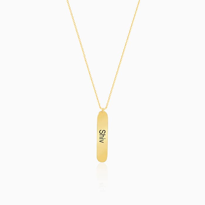 Golden Charming Double Sided Personalised Necklace