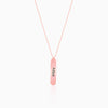 Personalised Rose Gold Charming Two Sided Necklace