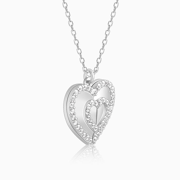 Silver Personalised Love Pendant With Link Chain