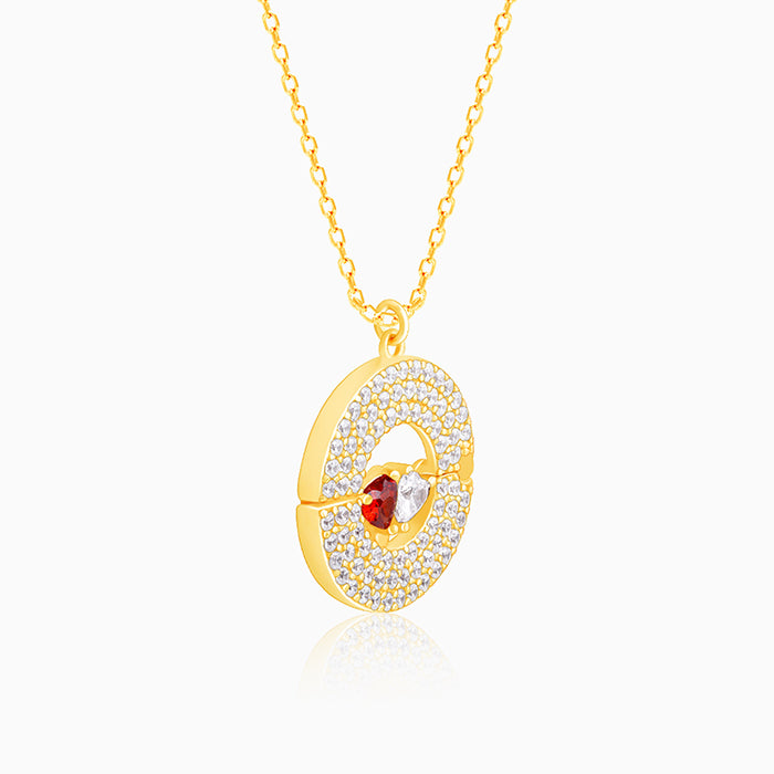 Golden Personalised Te Amo Pendant With Link Chain