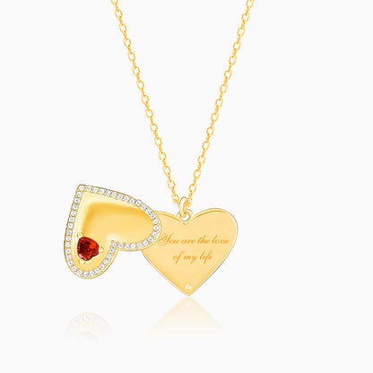 Golden Personalised Amour Pendant With Link Chain