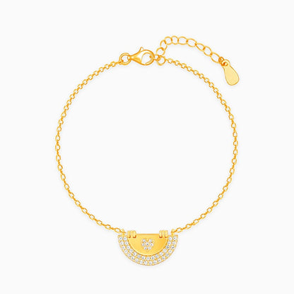 Golden Personalised Cherished Connection Bracelet