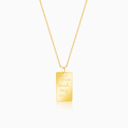 Golden Personalised Graceful Love Pendant With Link Chain