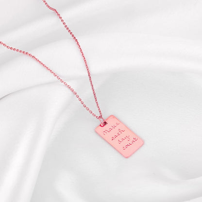 Rose Gold Personalised Graceful Love Pendant With Link Chain