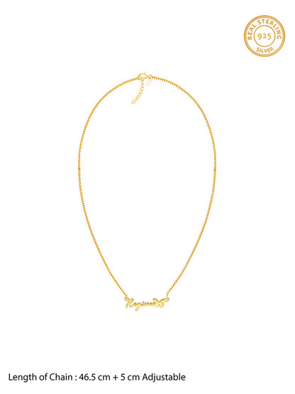 Golden Personalised Butterfly Pendant