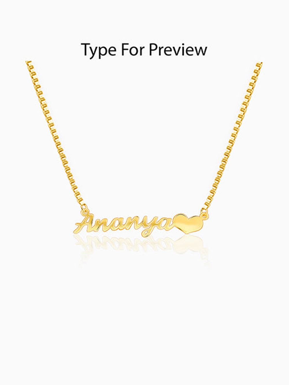 Golden Personalised Love Pendant