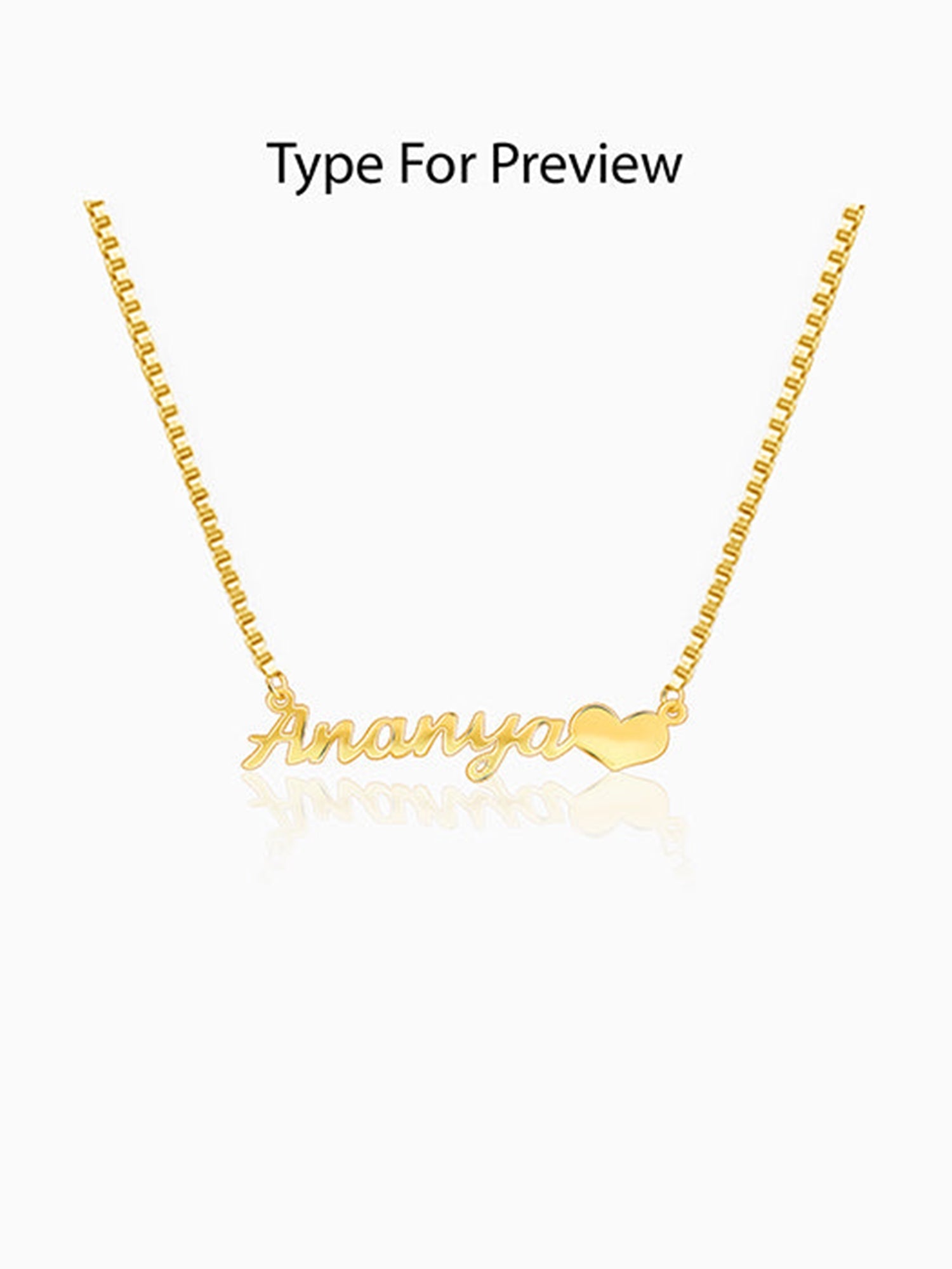 Golden Personalised Love Pendant
